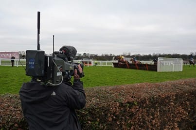 Link wireless camera being used to film horse racing