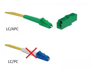 LC/APC connector option. LC/PC cannot be used