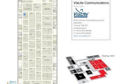 Find ViaLite at IBC on Stand 1.A21 map