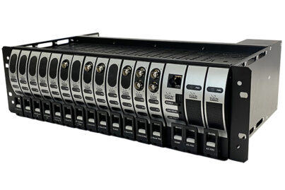 ViaLiteHD 3U Rack Chassis - populated with HRC-3 SNMP Card